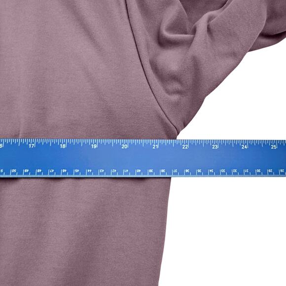 Athleta Women's MEDIUM Retroterry Wrap Sweatshirt Damask Mauve - Picture 8 of 9